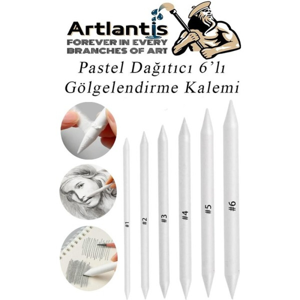 Artlantis Pastel Dağıtıcı Gölgelendirme Kalemi 6 Adet Yardımcı Malzeme Fiyatı