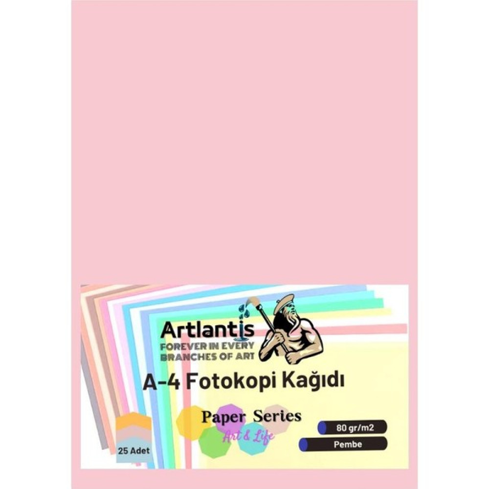 Artlantis Pembe Renkli A-4 Fotokopi Kağıdı 25 Li 1 Paket Artlantis Fotokopi Renkli A4 Kağıdı Fotokopi Kağıdı Fiyatı