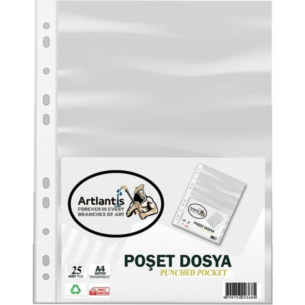 Artlantis Poşet Dosya A-4 Şeffaf Föy Dosya 25'li Dosya Fiyatı
