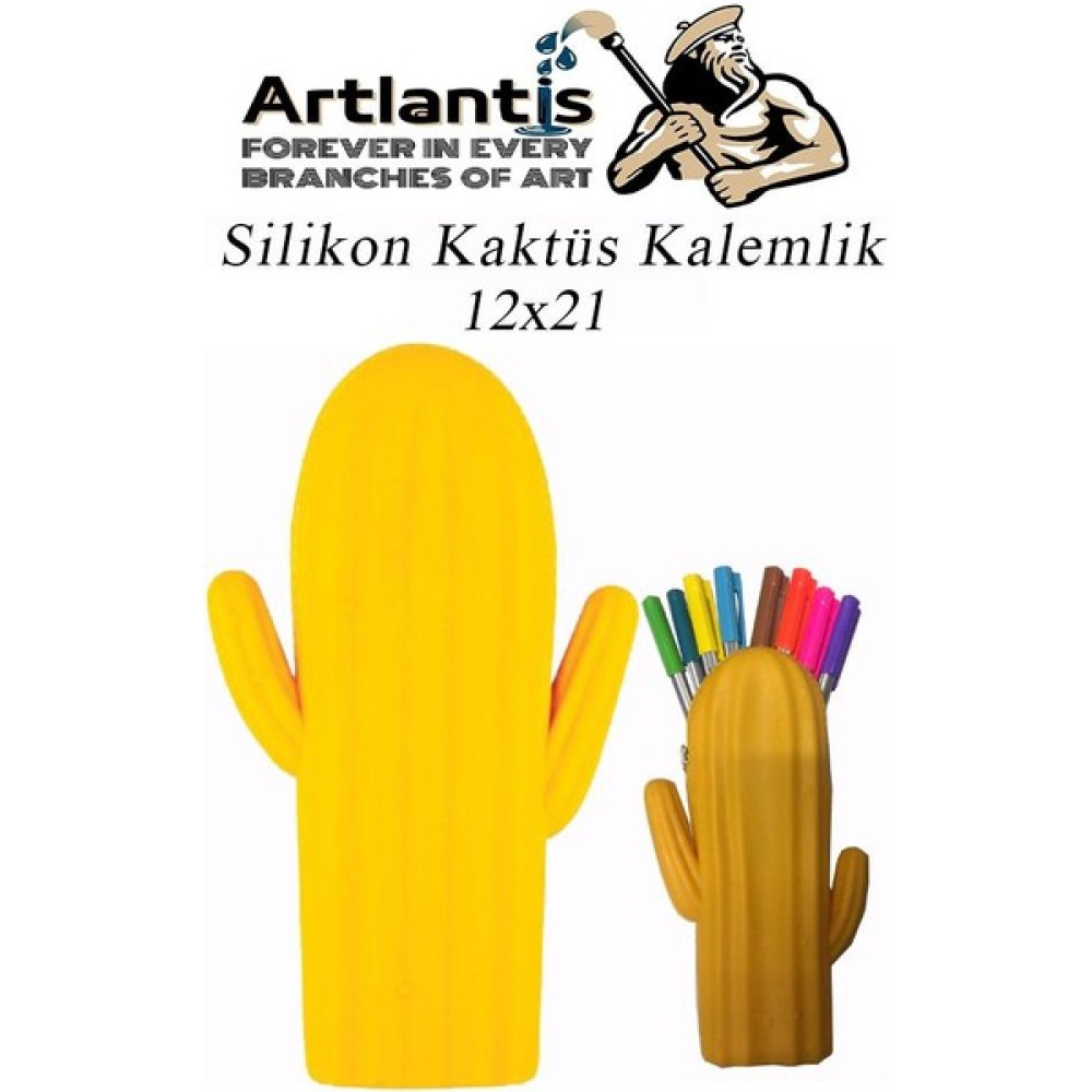 Artlantis Silikon Kaktüs Kalemlik 1 Adet Silikon Kalem Kutusu Eğlenceli Sevimli Kaktüs Figürlük Kalemlik - Sarı Kalemlik (Kalem Kutusu) Fiyatı