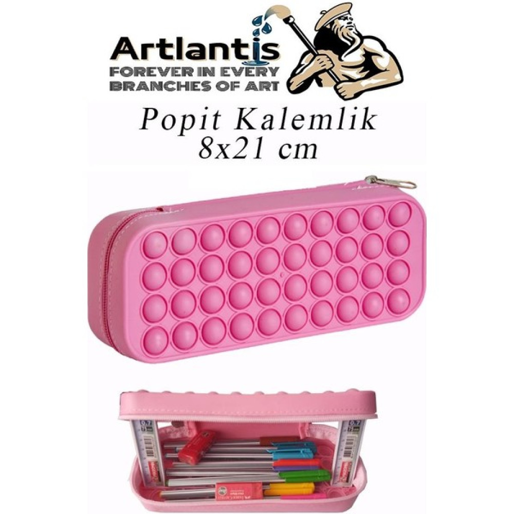 Artlantis Silikon Popit Kalemlik 1 Adet Yumuşak Silikon Kalem Kutusu Eğlenceli Papit Hediyelik Kalemlik - Pembe Kalemlik (Kalem Kutusu) Fiyatı