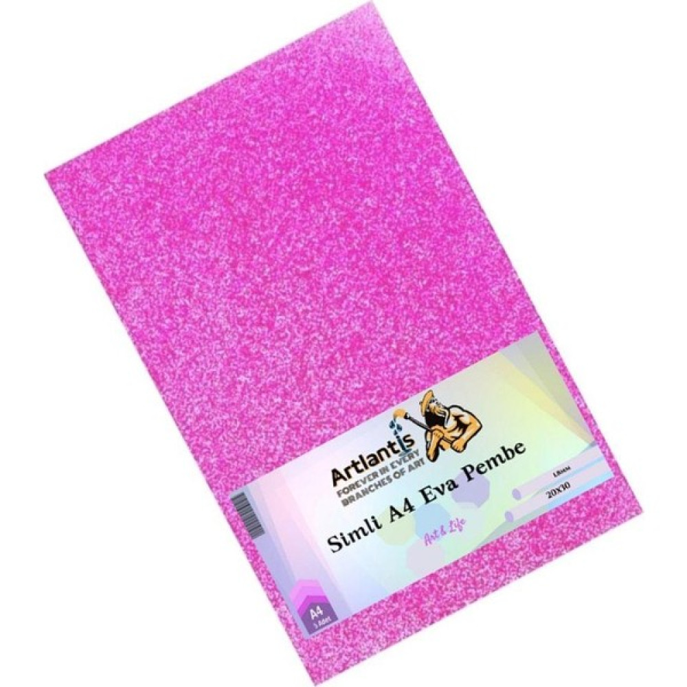 Artlantis Simli Eva A4 Artlantis Simli Eva 10 Renk 5'li 20 x 30 cm - Pembe Elişi Kağıdı Fiyatı
