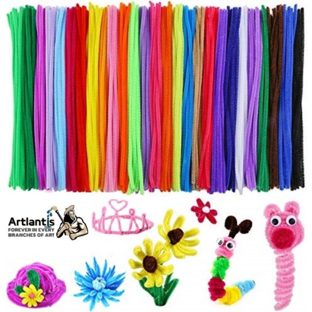 Artlantis Şönil Renkli 30 cm 100'LÜ 1 Paket Artlantis 30 cm Renkli Tüylü Tel 100 Lü 1 Paket - Karışık-Çok Renkli - Standart Elişi Kağıdı Fiyatı