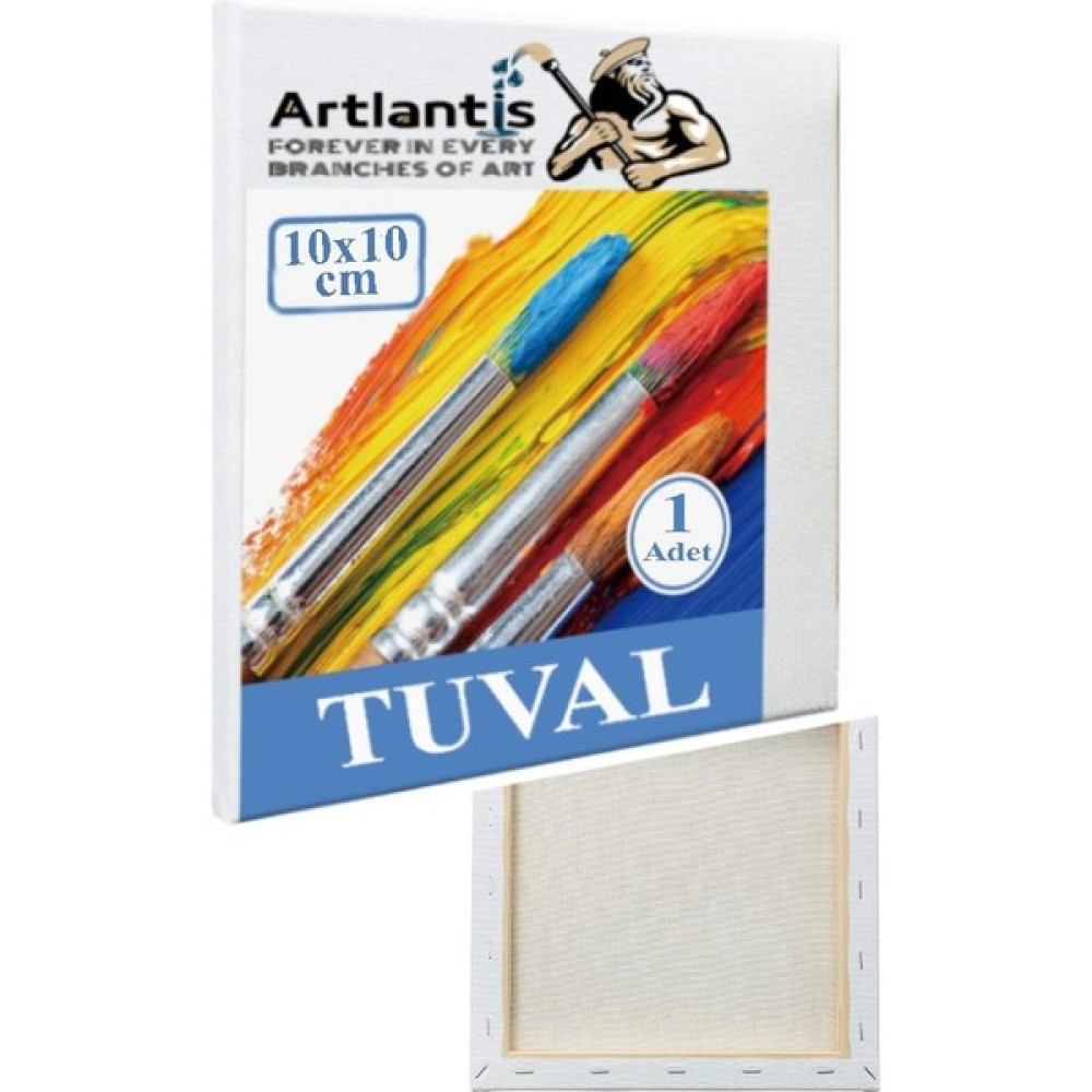 Artlantis Tuval 10X10 Astarlı Kare Mini Tuval 1 Adet Resim Tuvali 10*10 Tual Akrilik Boya Yağlı Boya Için Ideal Tuval Fiyatı