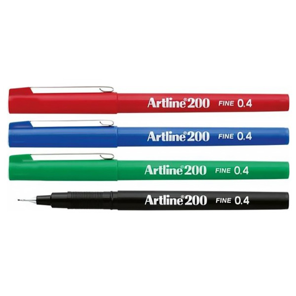 Artline 200 Fine 0.4mm Ince Uçlu Yazı ve Çizim Kalemi 4’lü Set Kesik Uçlu (Kaligrafi) Kalem Fiyatı