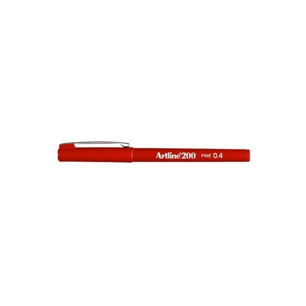 artline 200 Fineliner Kalem 0.4 mm Koyu Kırmızı Keçe Uçlu Kalem Fiyatı