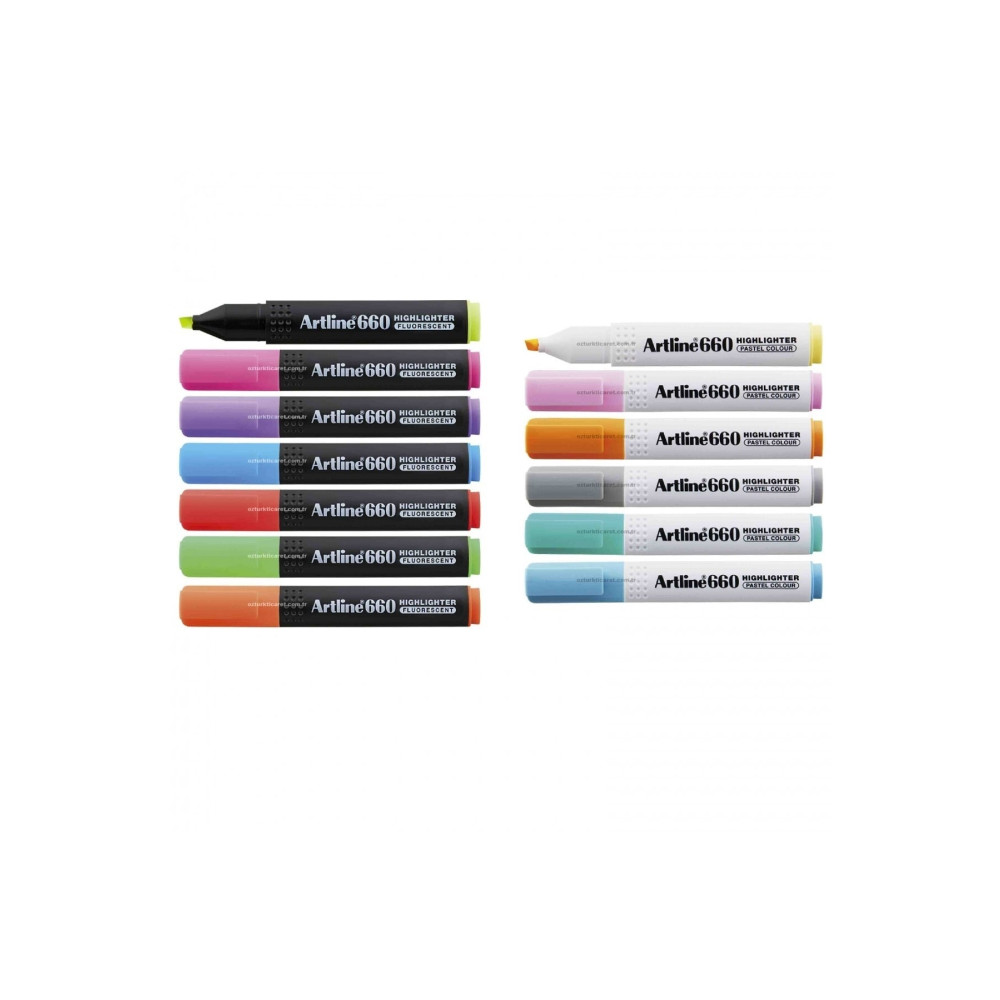 artline 660 Neon Pastel Seri 13 Renk Fosforlu Kalem Seti Fosforlu Kalem Fiyatı