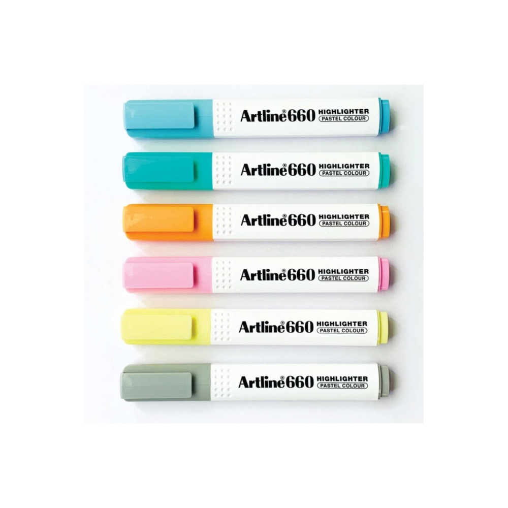 artline 660 Pastel Seri 6lı Fosforlu Kalem Seti-4 Fosforlu Kalem Fiyatı