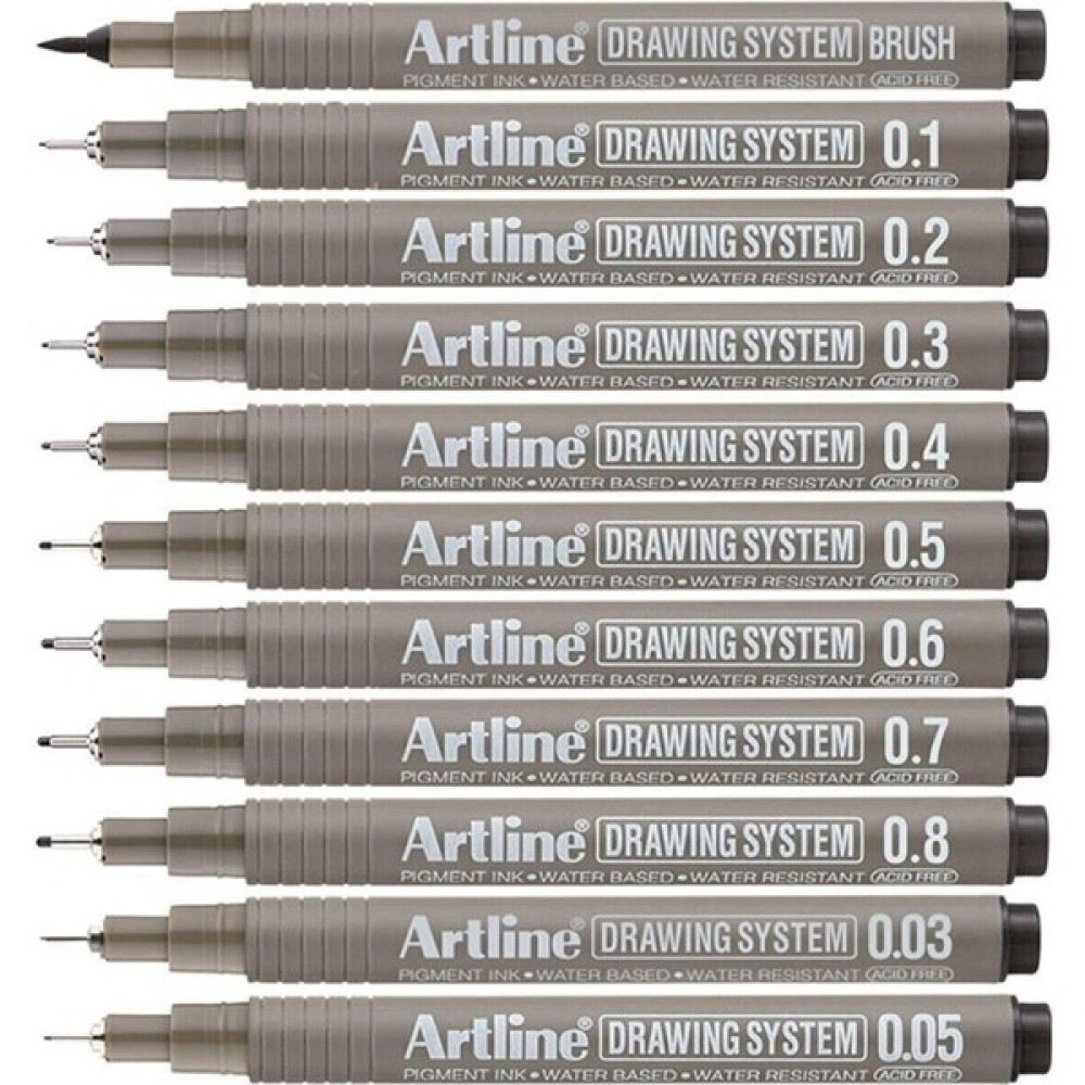 Artline Drawing System Teknik Çizim Kalemi 11'li Tam Set-4 Yardımcı Malzeme Fiyatı