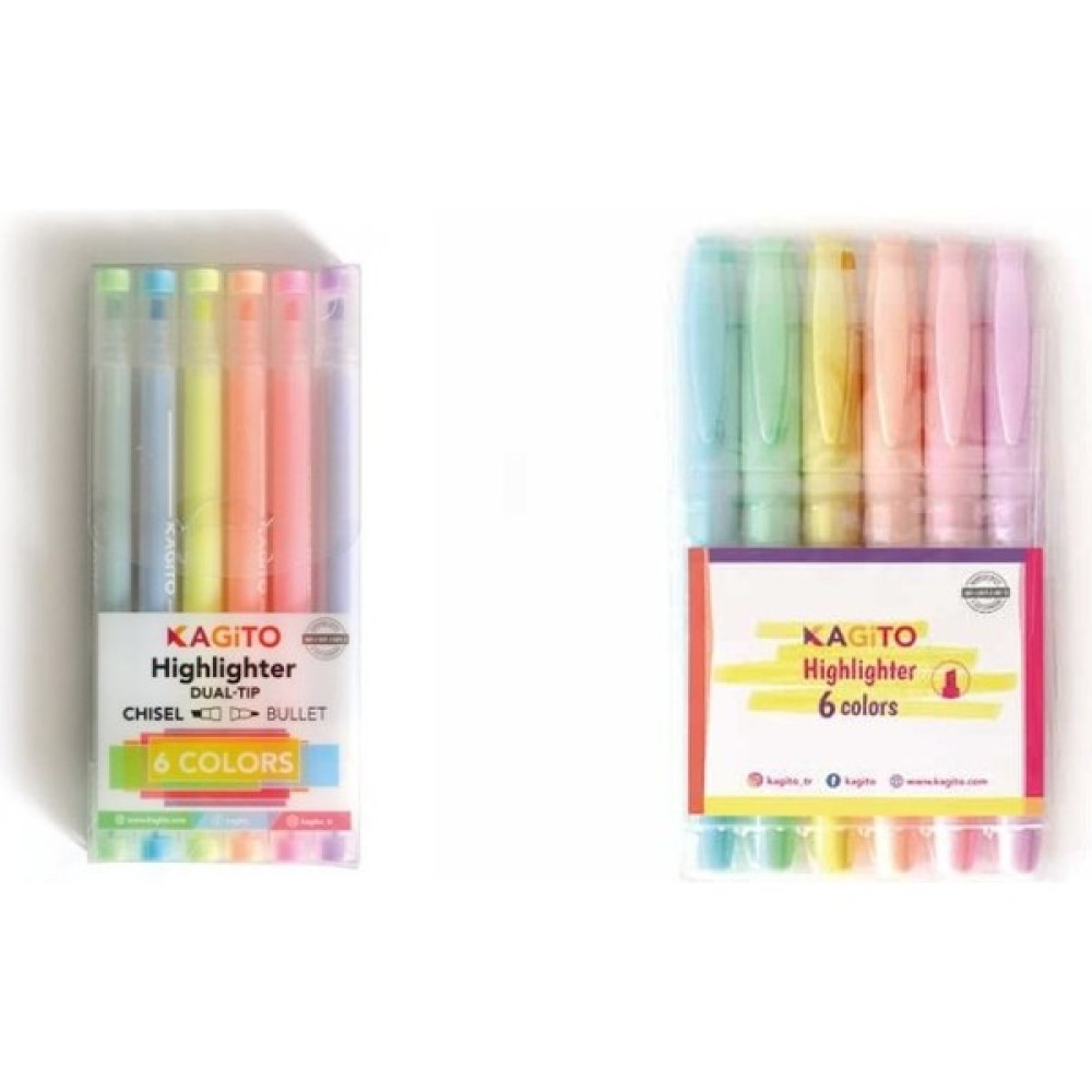 Artone Art Tone Kagito Çift Taraflı Highlighter Set (6’lı) ve Pastel Highlighter Kalem Seti (6’lı) Sanatsal Malzemeler Fiyatı