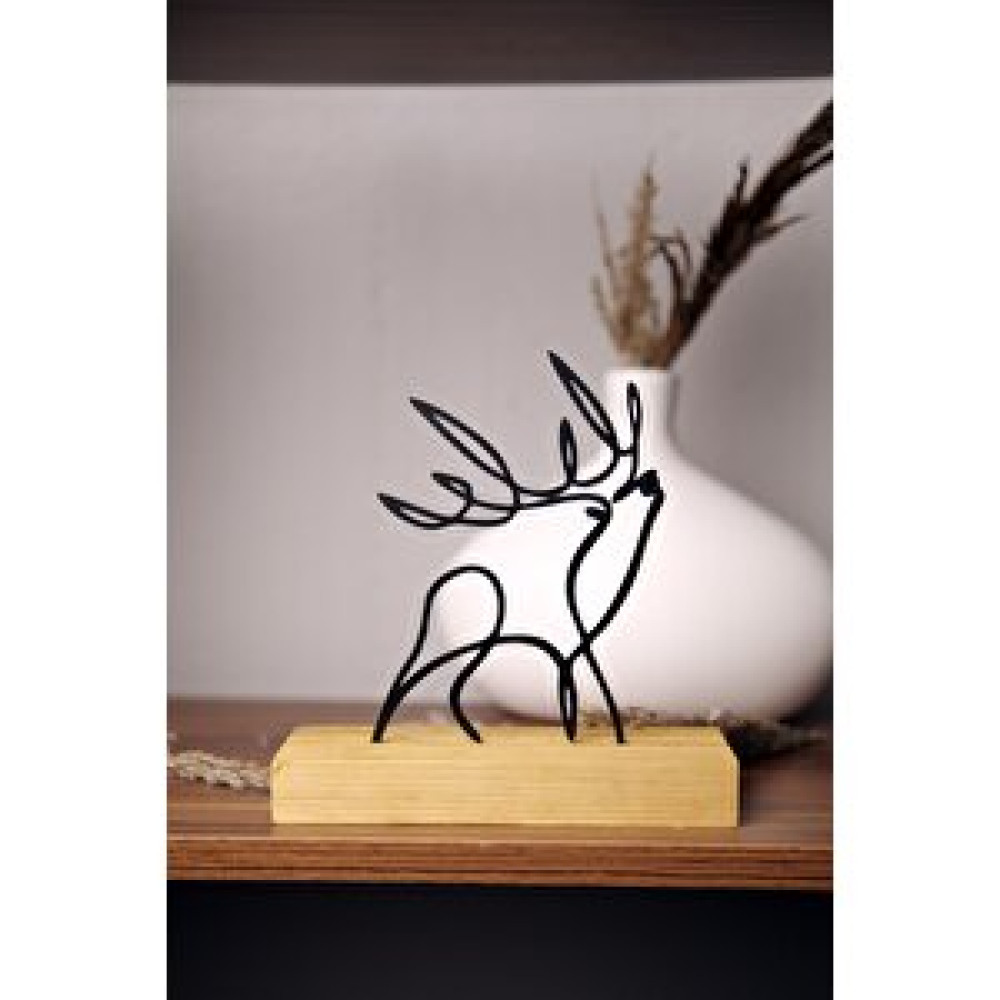 Artroya Hediyelik 17x13 Metal Ahşap Sanatsal Geyik Masa Ve Raf Dekoru Yılbaşı Hediyesi Biblo Fiyatı