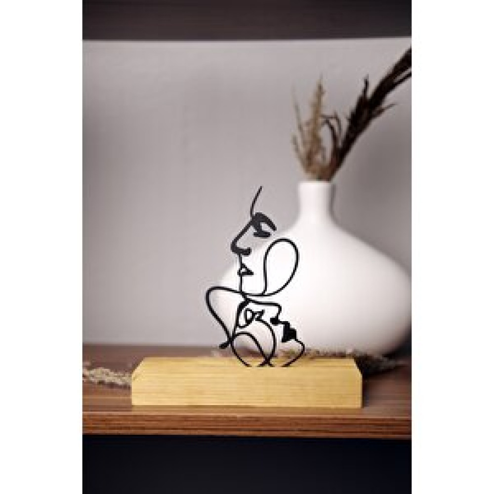 Artroya Hediyelik 18 x 9 Cm Metal Ahşap Sanatsal Yüzler Masa Ve Raf Dekoru Yılbaşı Hediyesi Biblo Fiyatı