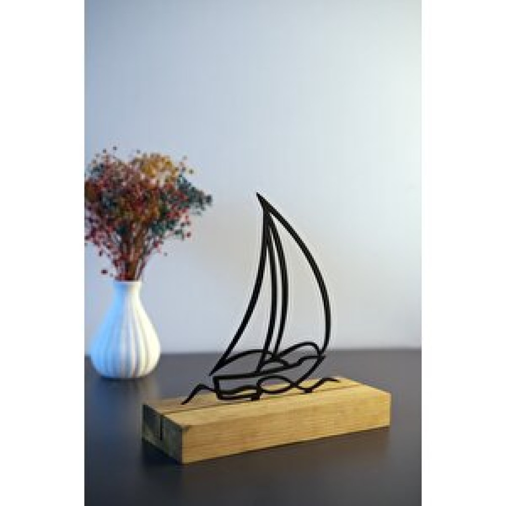 Artroya Hediyelik 19 x 16 Cm Metal Ahşap Yelkenli Kayık Masa Ve Raf Dekoru Yılbaşı Hediyesi Biblo Fiyatı