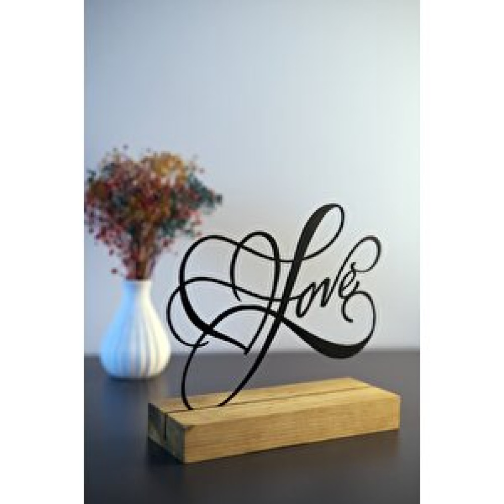 Artroya Hediyelik 20x18 Metal Ahşap Aşkın Tarifi Love Masa Ve Raf Dekoru Yılbaşı Hediyesi Biblo Fiyatı
