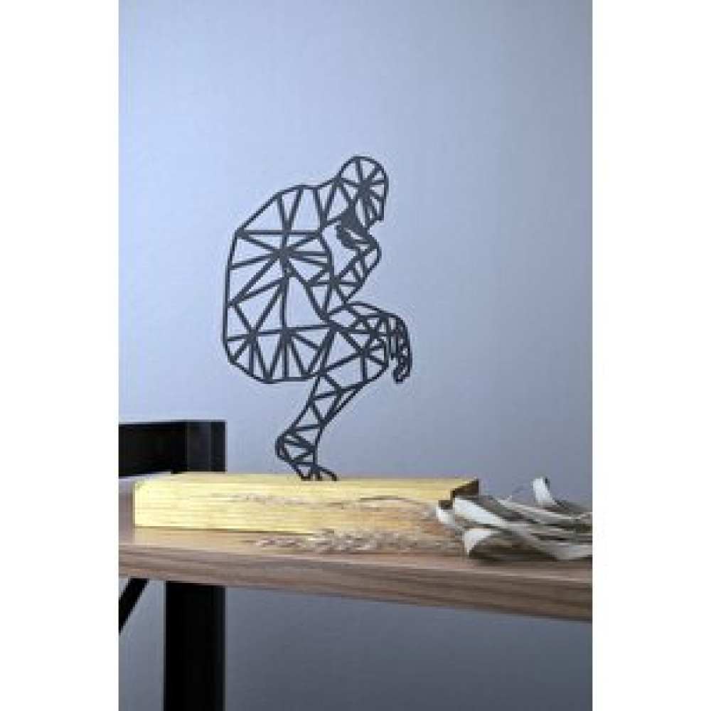 Artroya Hediyelik 21 x 16 Cm Metal Ahşap Düşünen Adam Masa Ve Raf Dekoru Yılbaşı Hediyesi Biblo Fiyatı