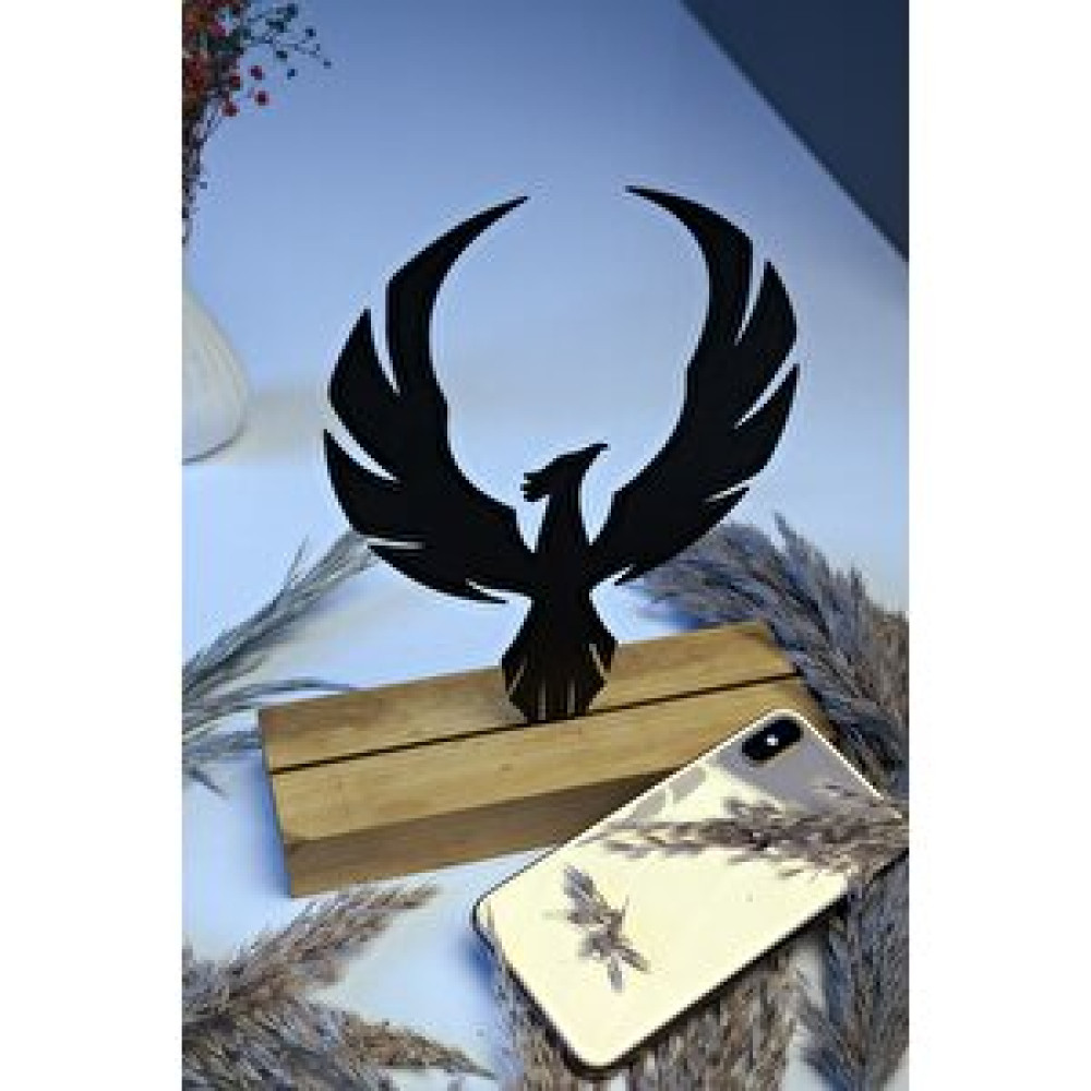 Artroya Hediyelik 23x15 Metal Ahşap Anka Kuşu Masa Ve Raf Dekoru Yılbaşı Hediyesi Biblo Fiyatı