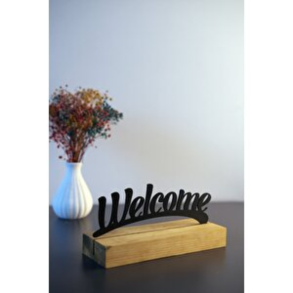 Artroya Hediyelik 8x19 Metal Ahşap Welcome Yazısı Masa Ve Raf Dekoru Yılbaşı Hediyesi Biblo Fiyatı