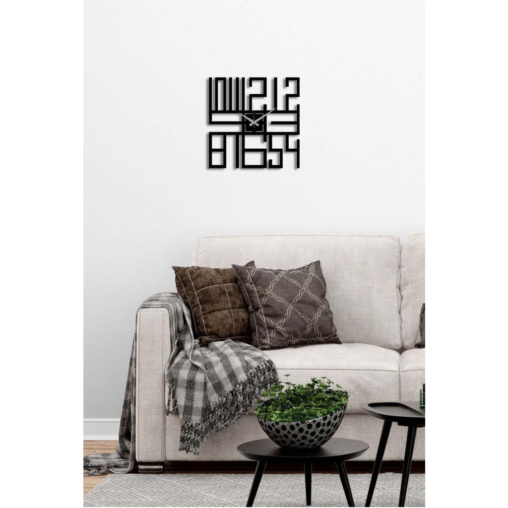 Artroya Modern Number Metal Duvar Saati -Ev Dekorasyon - 40 X 40 - Cm - Siyah - Clock-186 Duvar Saati Fiyatı