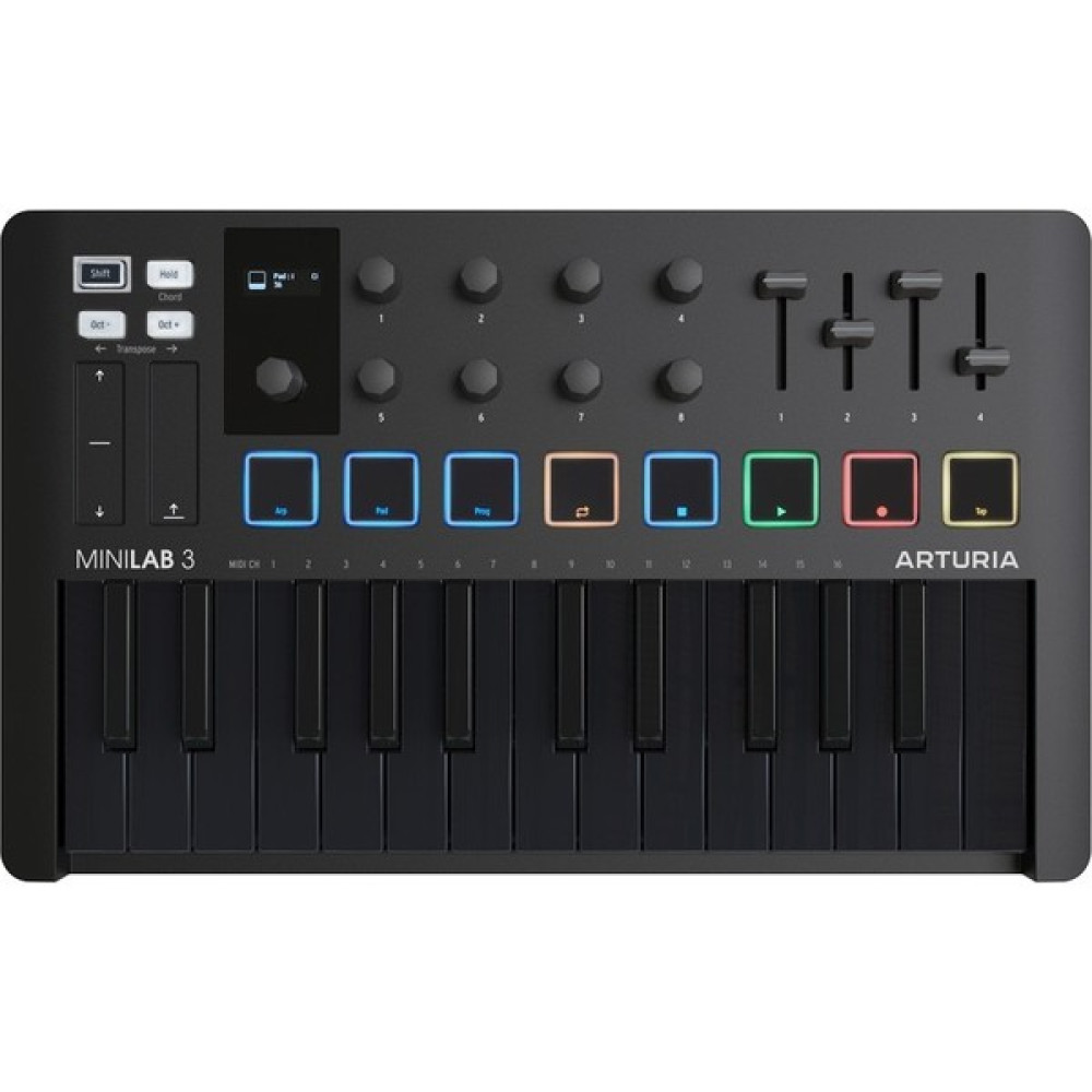 Arturia Minilab 3 Deep Black Midi Klavye - Siyah Stüdyo ve Sahne Ekipmanları Fiyatı