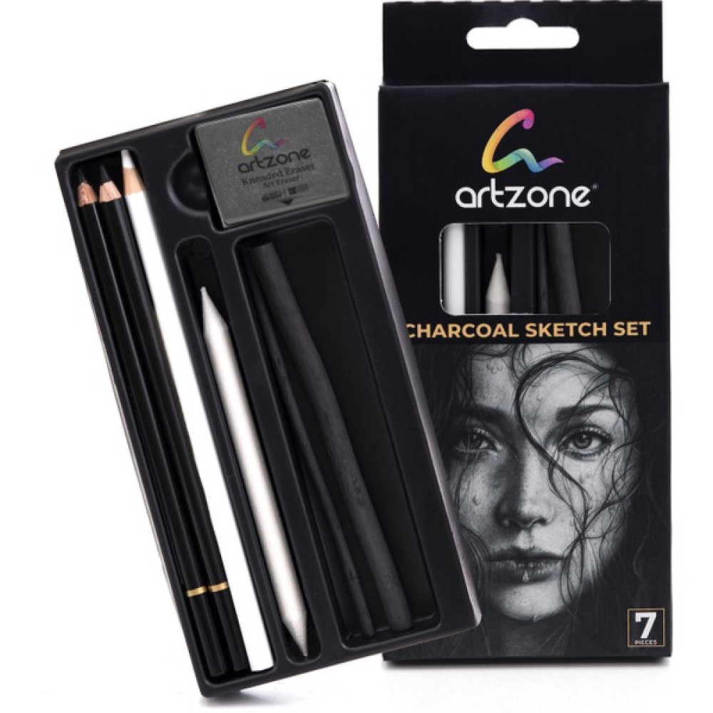 Artzone Charcoal Sketch Set- Kömür Eskiz Seti - Siyah Yardımcı Malzeme Fiyatı