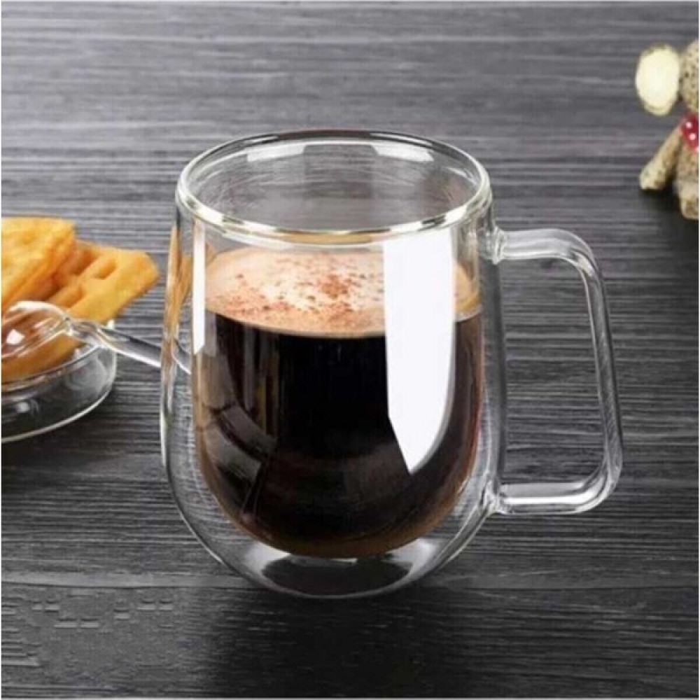 Arvale Beyaz Çift Cidarlı 250 ml Kupa - Şeffaf Fincan / Bardak / Kahve Takımı Fiyatı