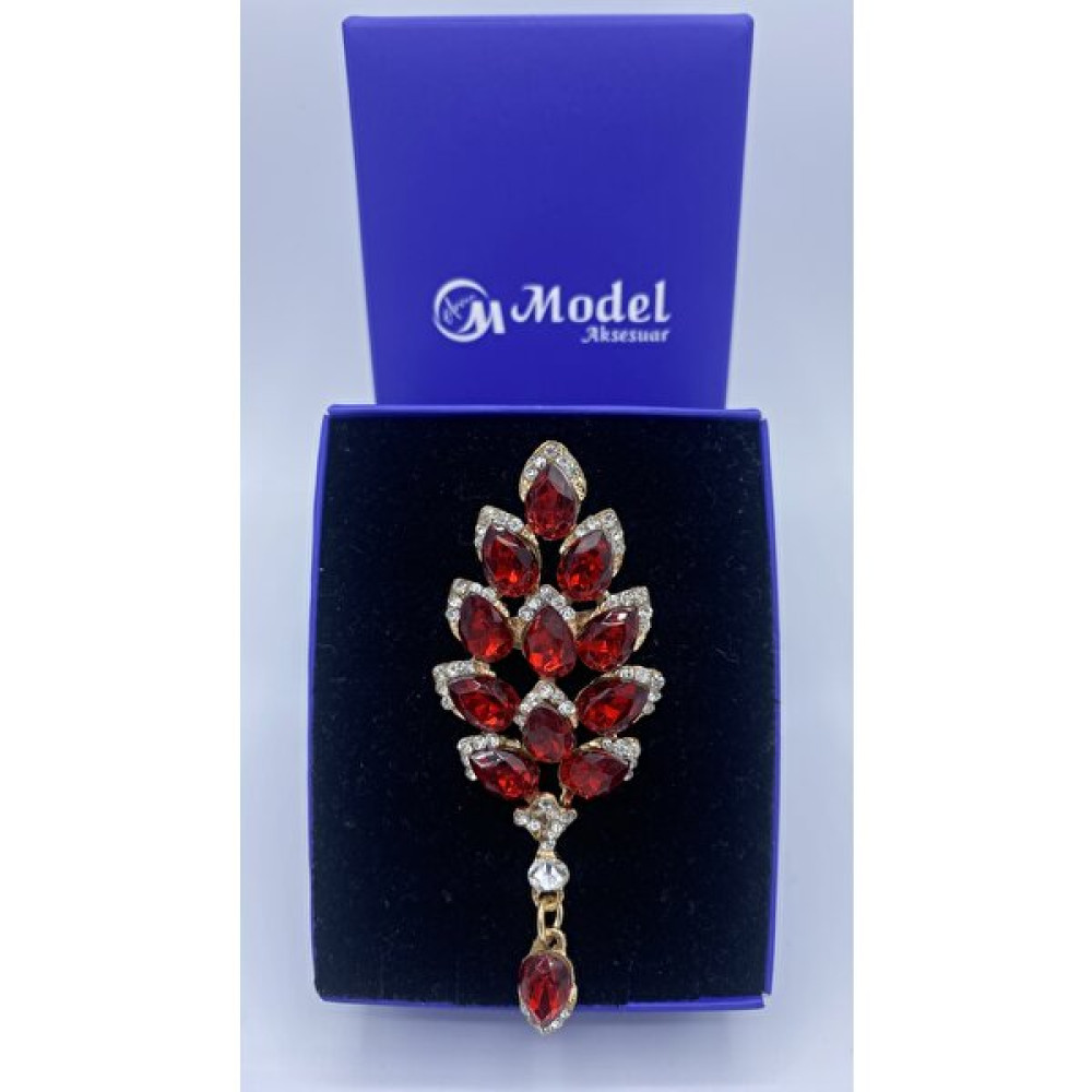 Arven Model Aksesuar Damla Taşlı Gold Broş Toka, Taç & Saç Bandı Fiyatı