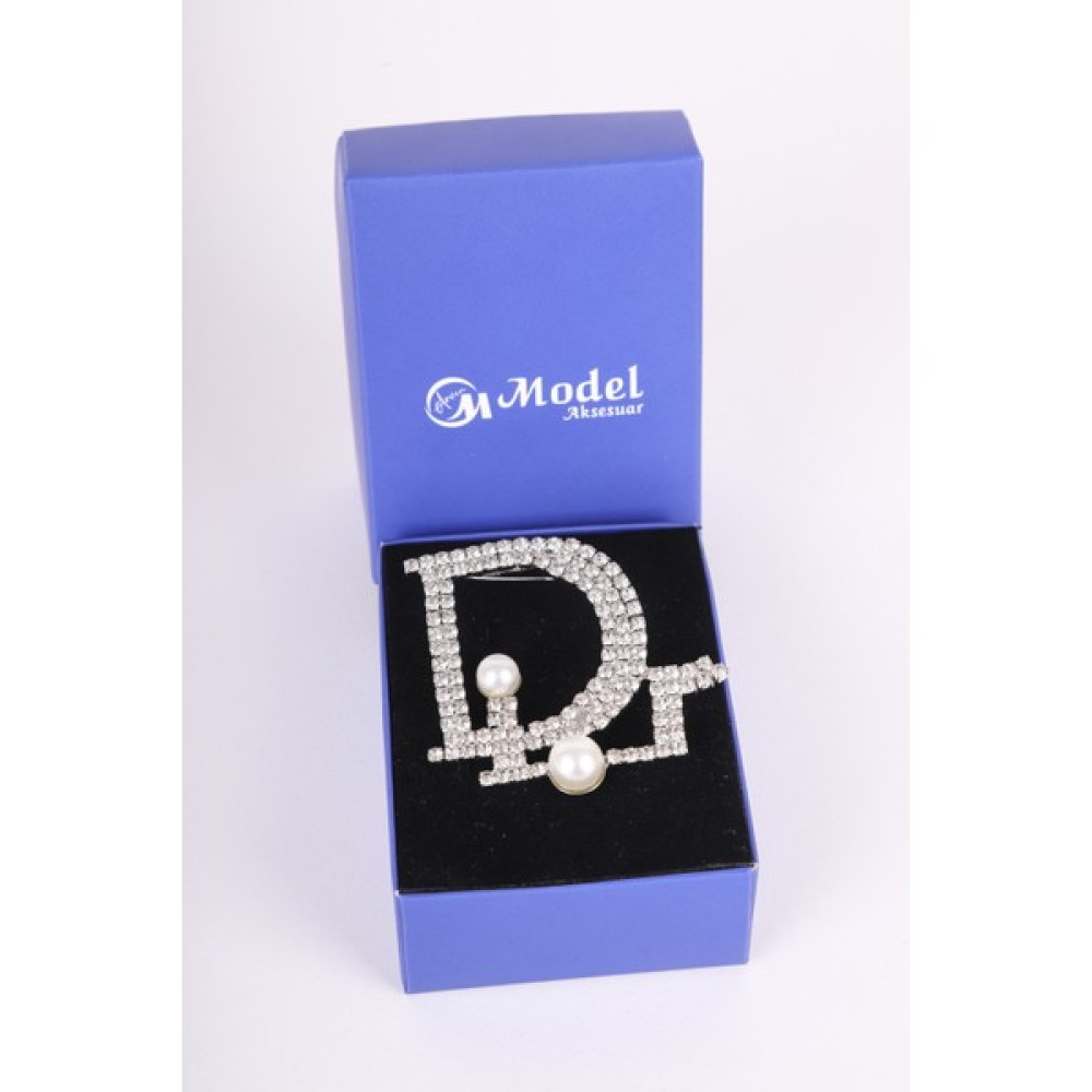 Arven Model Aksesuar Dior Gümüş Broş - 5 CM Toka, Taç & Saç Bandı Fiyatı