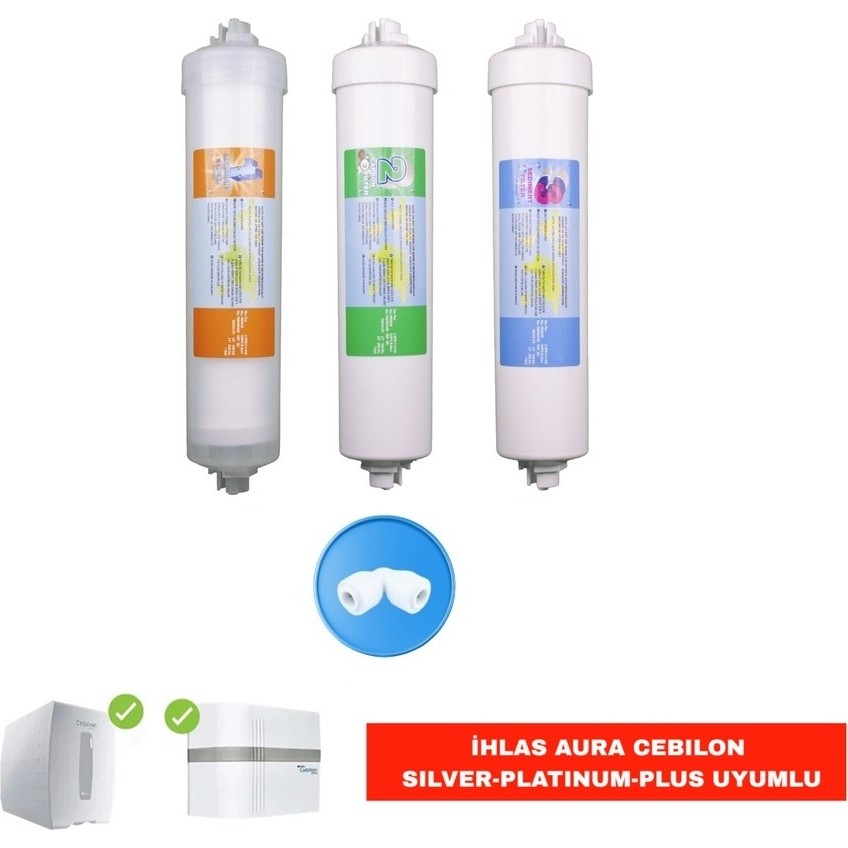 Arvepa Ihlas Aura Cebilon Silver Platinum ve Plus Uyumlu 3'lü Filtre Seti Diğer Fiyatı