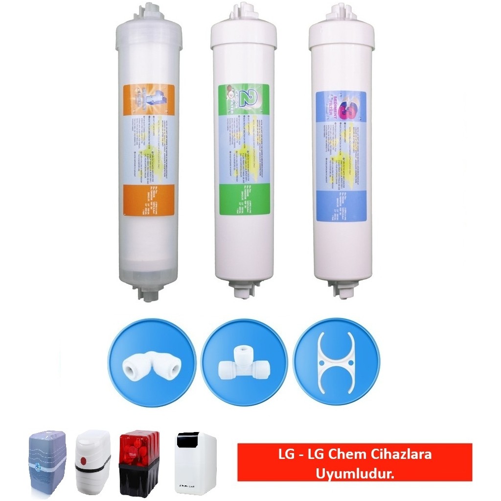 Arvepa Lg ve Lg Chem Su Arıtma Cihazı Uyumlu 3'lü Filtre Seti Su Arıtma Cihazı Fiyatı
