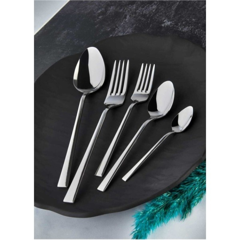 Arvey 60 Parça 12 Kişilik Natural Çatal Kaşık Takımı Düz Model - Gümüş Çatal / Kaşık / Bıçak Takımları Fiyatı