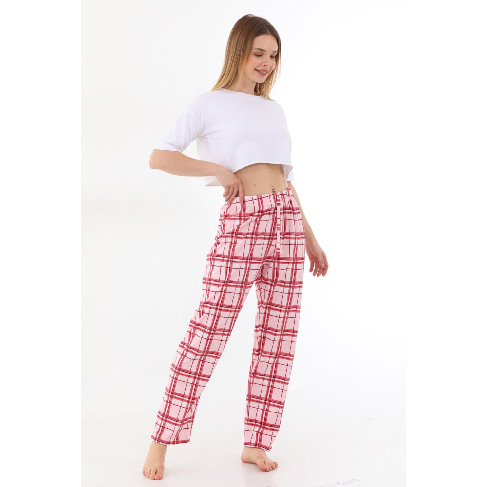 Arvin Pijama Ekose Baskılı Pamuklu Unisex Eşofman Pijama 3XL Beden Kadın Pijama Fiyatı