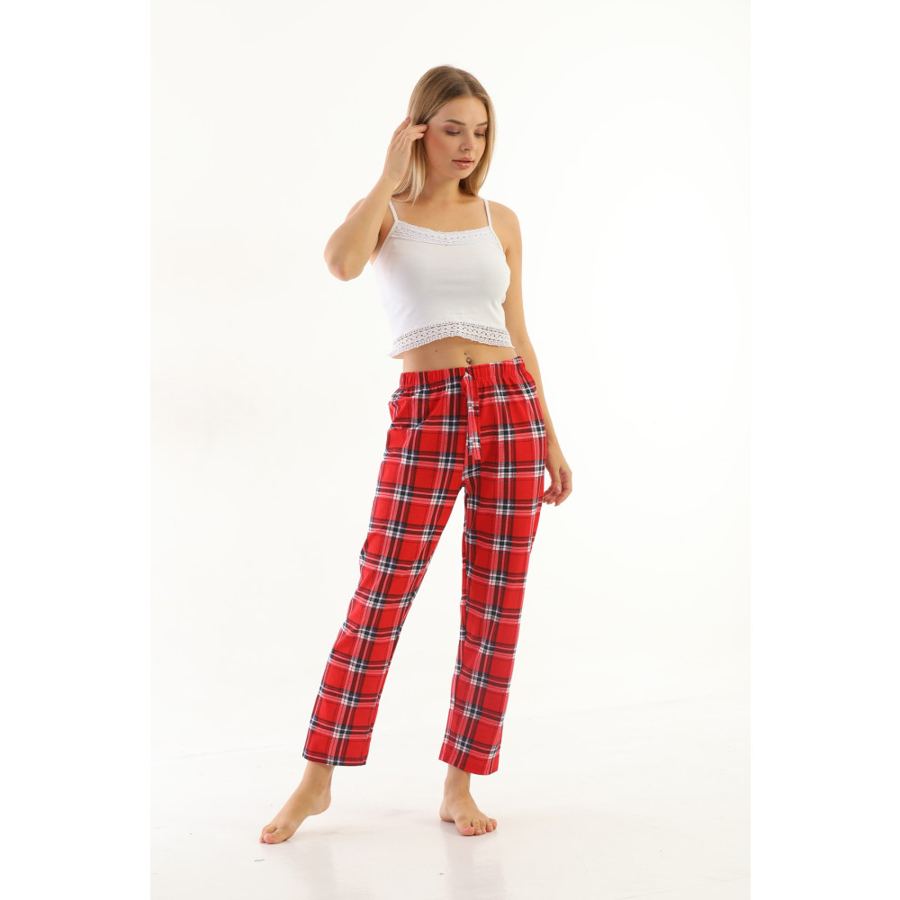 Arvin Pijama Kadın Ekose Baskılı Pijama Altı M Beden Kadın Pijama Fiyatı