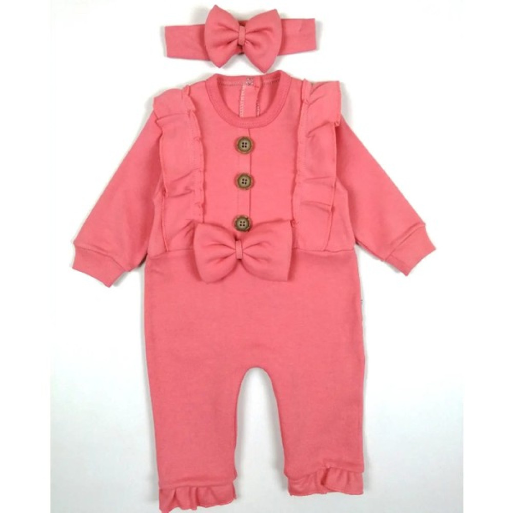 Arya Kids Kız Bebek Fiyonklu Bandanalı Tulum Bebek Tulumu Fiyatı