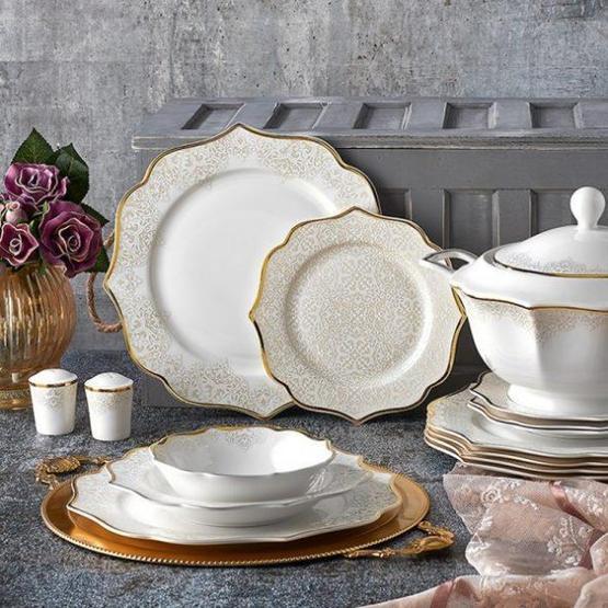 Aryıldız 40013 60 Parça Prestige Bone Porselen Yemek Takımı
