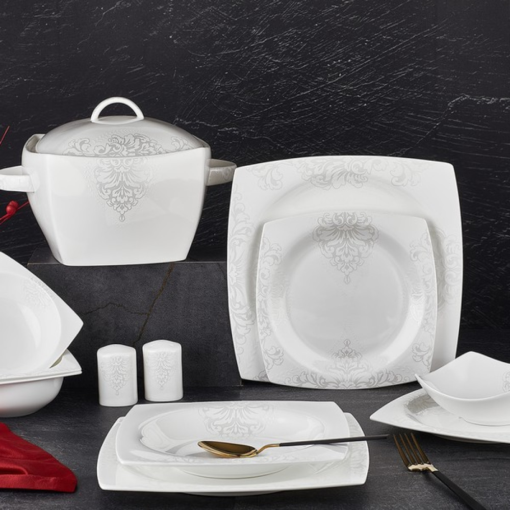 Aryıldız 45007 60 Parça Bone Square Yemek Takımı Yemek Takımı Fiyatı