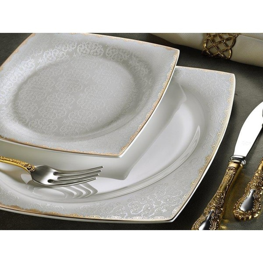 Aryıldız AR31018 Prestige Bone Square 60 Parça Porselen Yemek Takımı Yemek Takımı Fiyatı