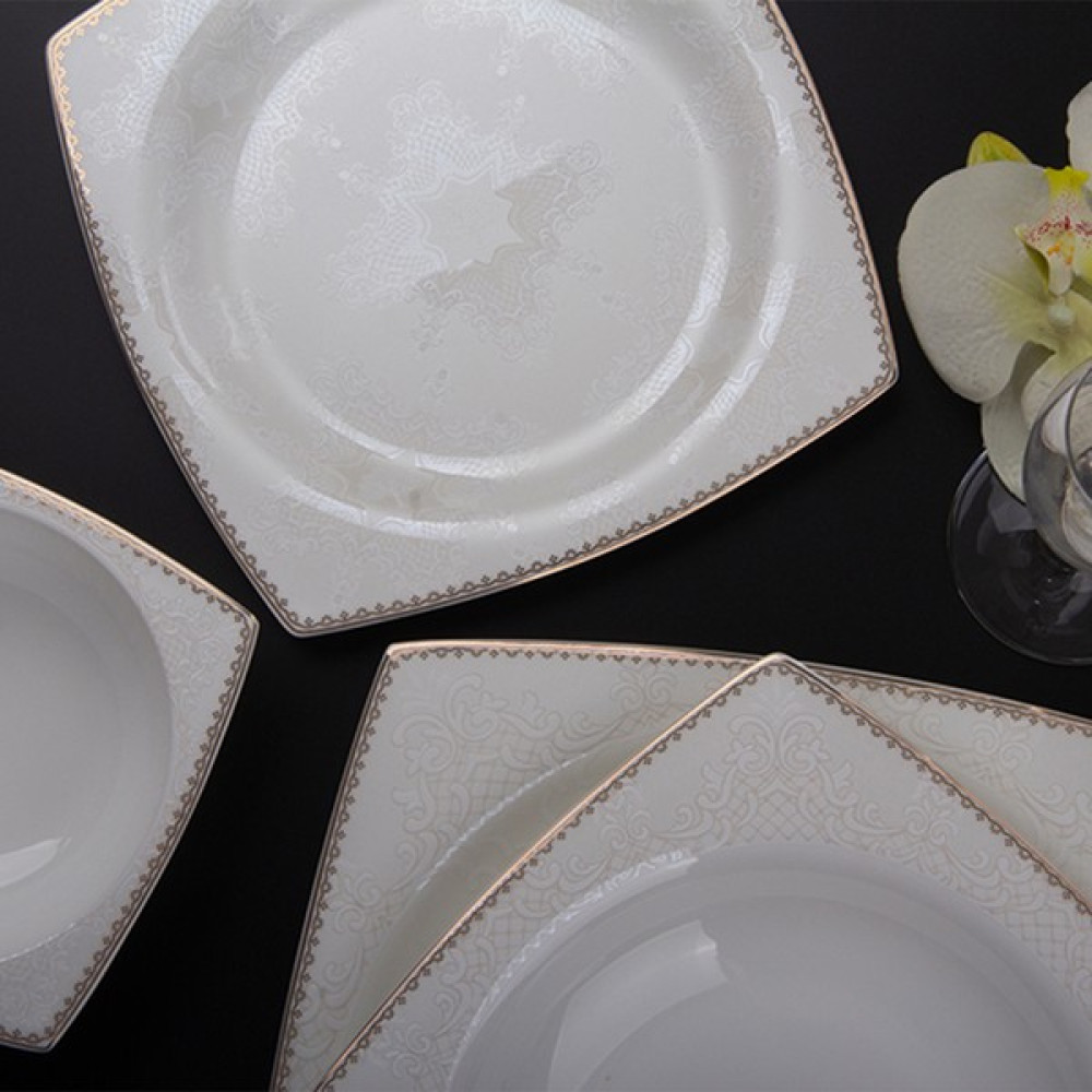 Aryıldız Bone Square Porselen 62 Parça Yemek Takımı 31028 Yemek Takımı Fiyatı