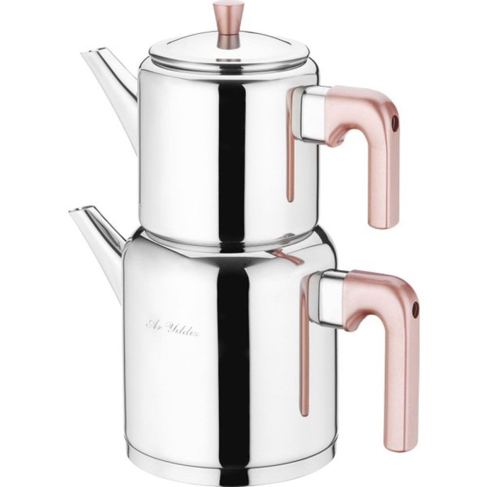 Aryıldız Roma Rose Gold Büyük Çaydanlık Takımı - Pembe Çay / Çaydanlık Setleri Fiyatı