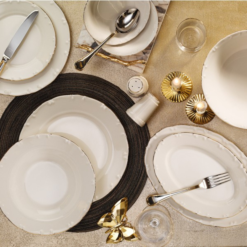 Aryıldız Romance Gold 6 Kişilik 30 Parça Yemek Takımı Yemek Takımı Fiyatı