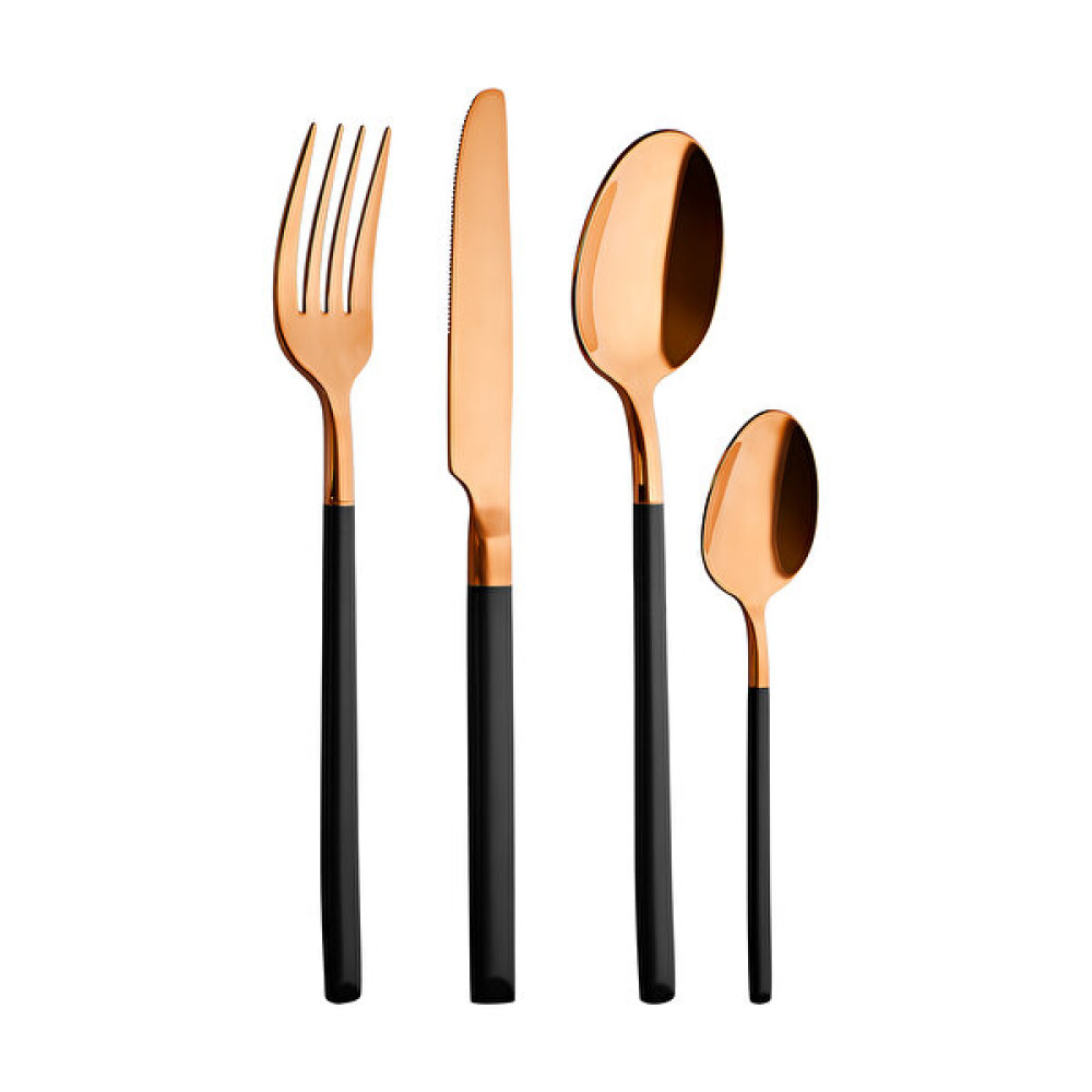 Aryıldız Soho Prestige Bronz Siyah Çatal Kaşık Bıçak 24 Parça Çatal / Kaşık / Bıçak Takımları Fiyatı
