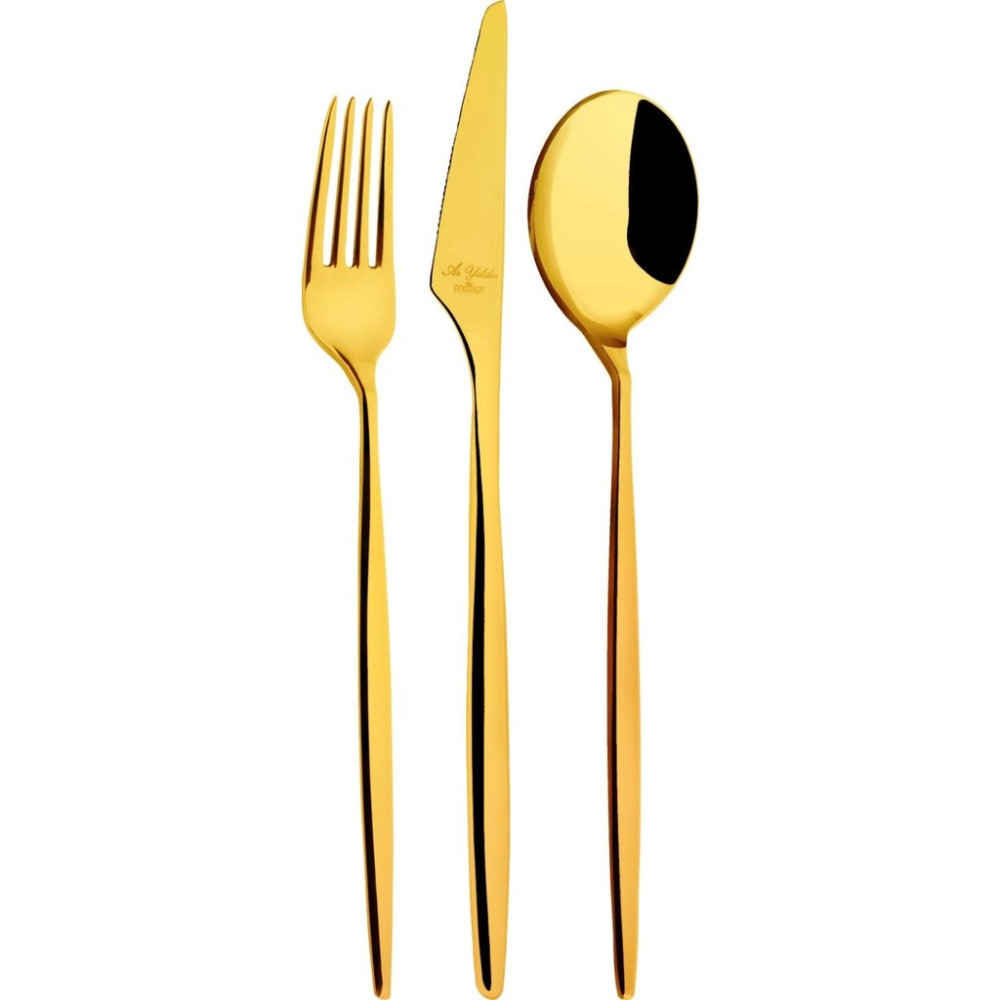 Aryıldız Studio Prestige Gold Pvd 84 Parça Çatal Kaşık Bıçak Takımı - Altın Çatal / Kaşık / Bıçak Takımları Fiyatı
