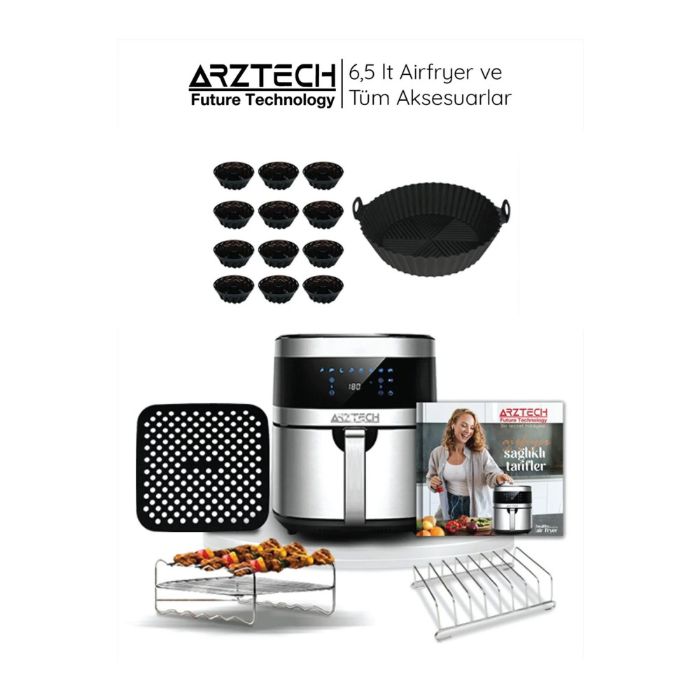 ARZTECH Airfryer Ve Aksesuarları 6.5lt Xxl Fritözler Fiyatı