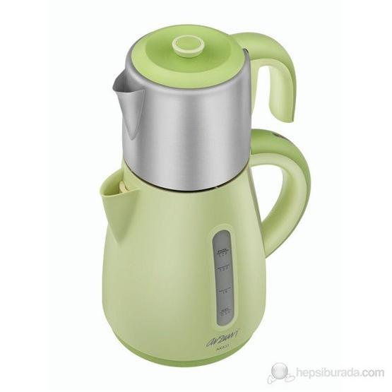 Arzum AR-387 1700 W 0.9 lt Demleme 1.7 lt Su Isıtma Kapasiteli Çay ve Kahve Makinesi Yeşil