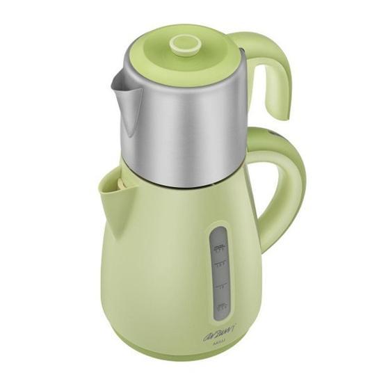Arzum AR-387 1700 W 0.9 lt Demleme 1.7 lt Su Isıtma Kapasiteli Çay ve Kahve Makinesi Yeşil