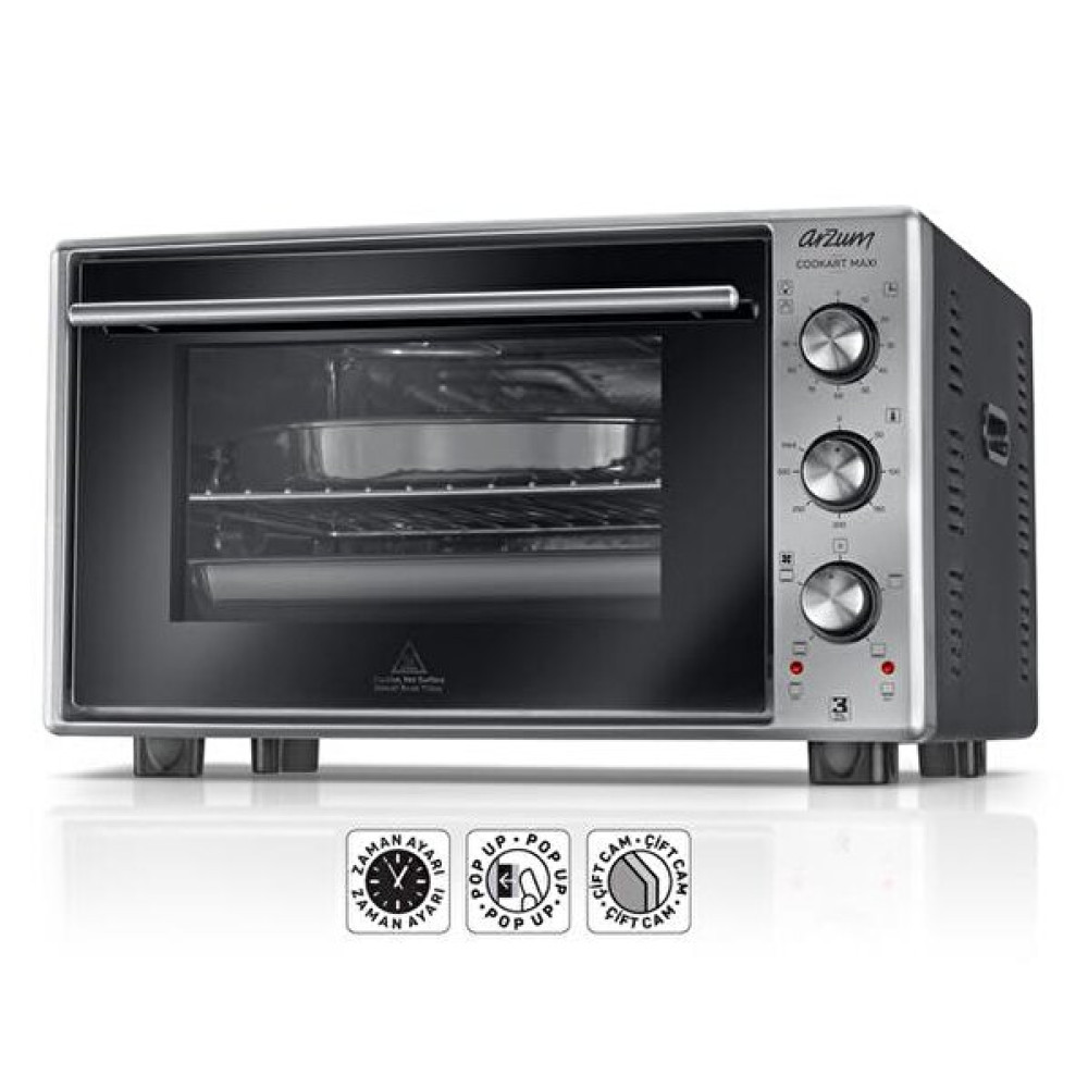 Arzum Ar2002 Cookart Maxi 50lt Çift Camlı Fırın Mini / Midi Fırınlar Fiyatı