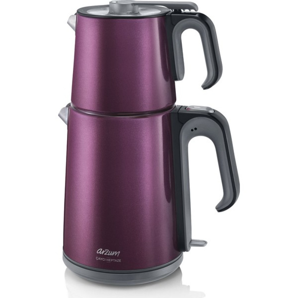 Arzum AR3032 Çaycı Heptaze Çay Makinesi - Inox / Inox - Mürdüm Çay Makineleri Fiyatı