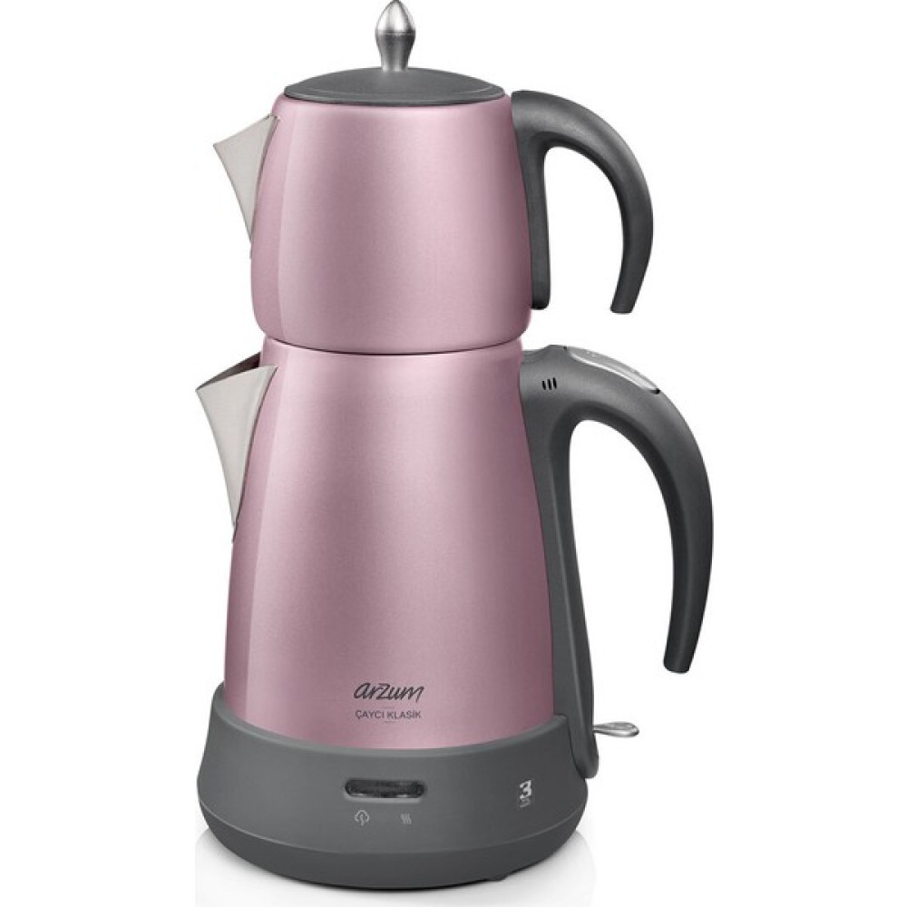 Arzum AR3078 Çaycı Klasik 1650 W Çelik Çay Makinesi - Pembe Çay Makineleri Fiyatı