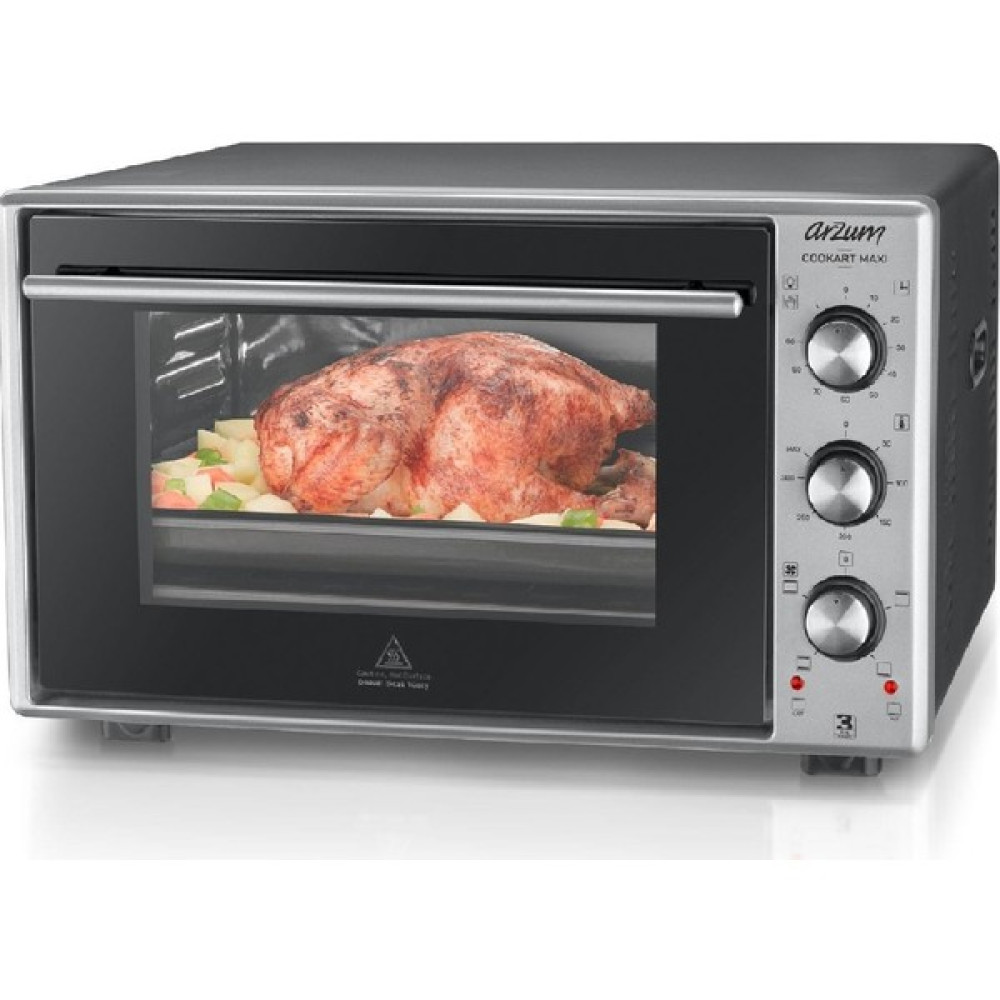 Arzum Cookart Maxi Çift Camlı Fırın 50 Lt Inox AR2002 Mini / Midi Fırınlar Fiyatı