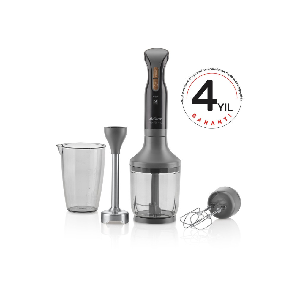 Arzum Prostick 1500 Watt Ergonomik Çubuk Blender Seti - Siyah Blenderler Fiyatı