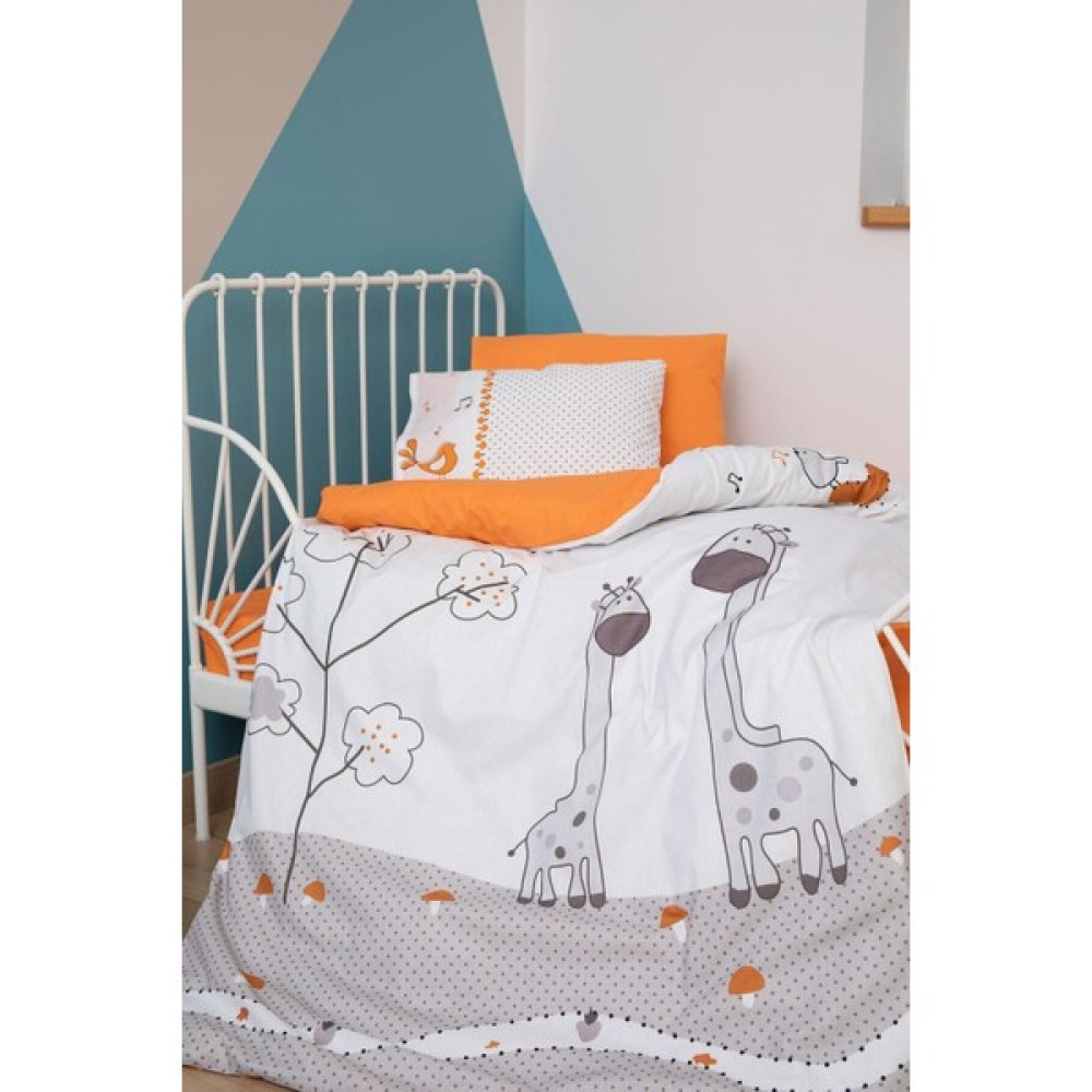 As Dizayn Kız Erkek Bebek Odası Puerta Zürafa Organik Bebek Nevresim Takımı - 100 x 150 cm - Beyaz Bebek Nevresim Takımı Fiyatı